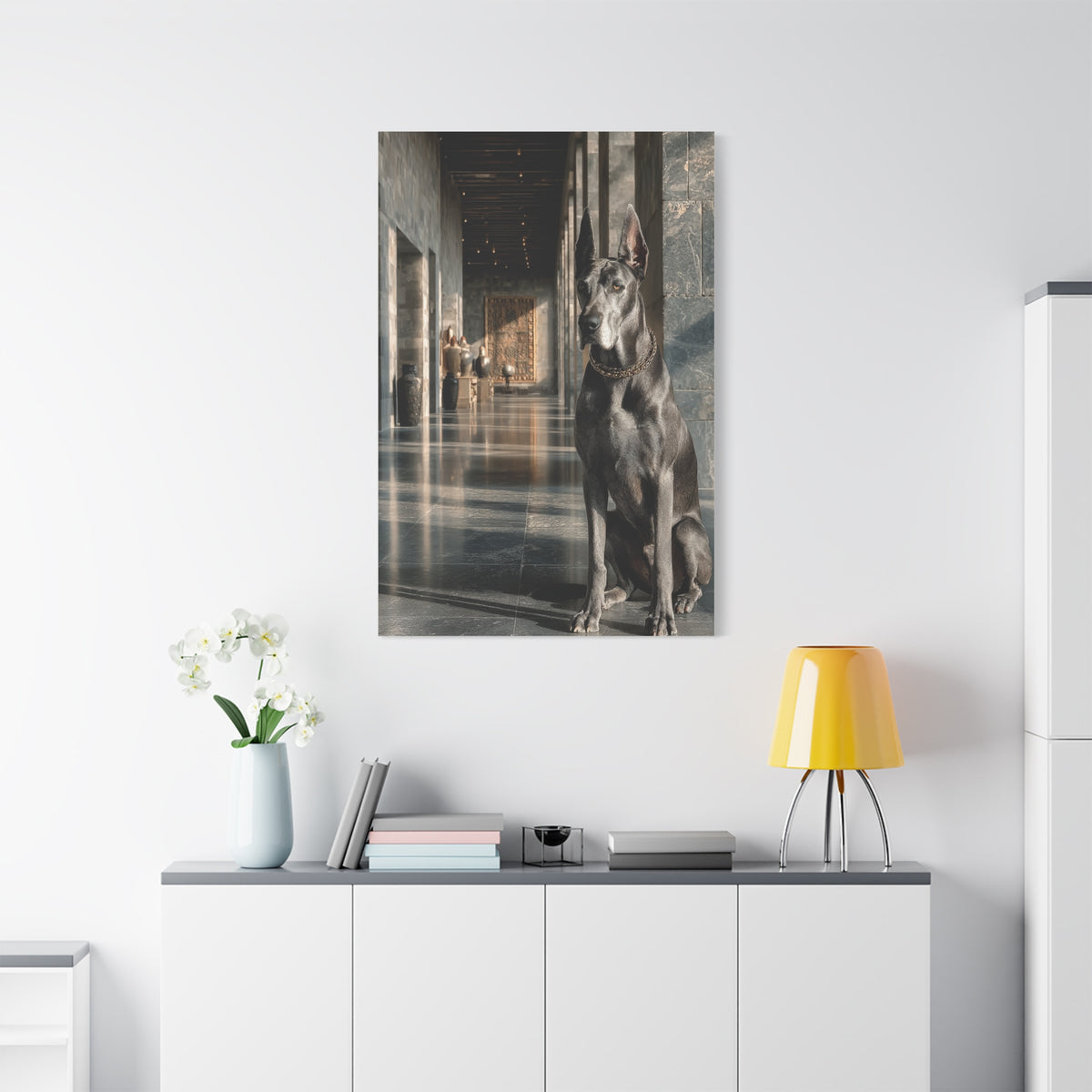 Great Dane Modern Architectural Portrait Wall Art & Canvas Print