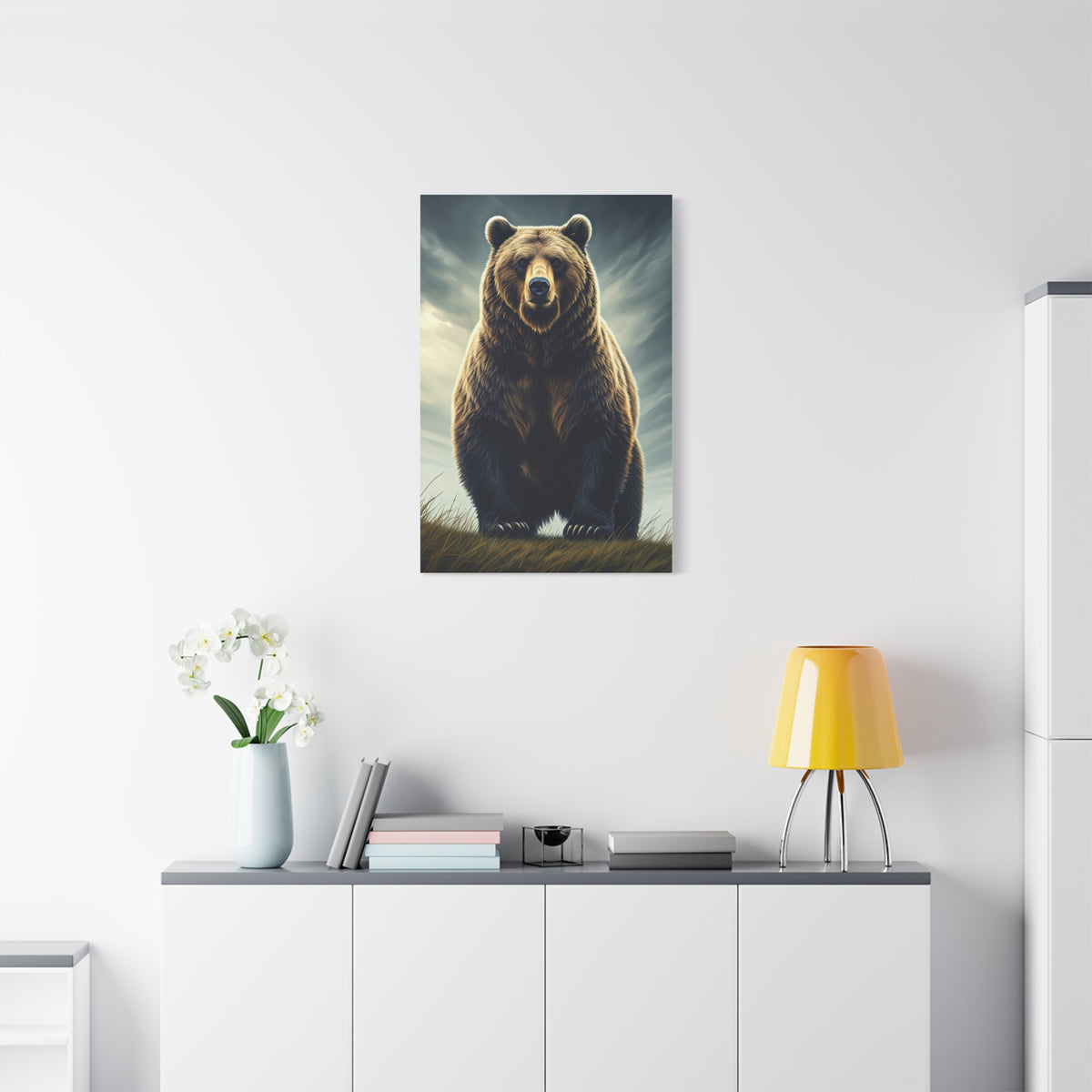 Majestic Grizzly Standing Portrait Wall Art & Canvas Prints