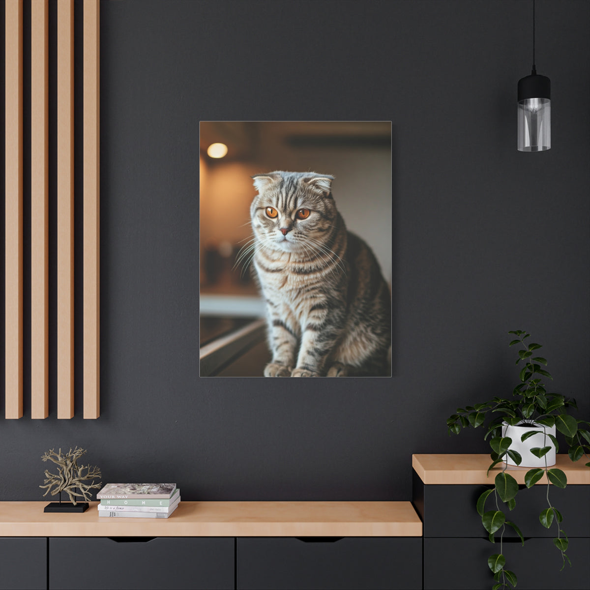 Scottish Fold Tabby Cat Wall Art & Canvas Prints