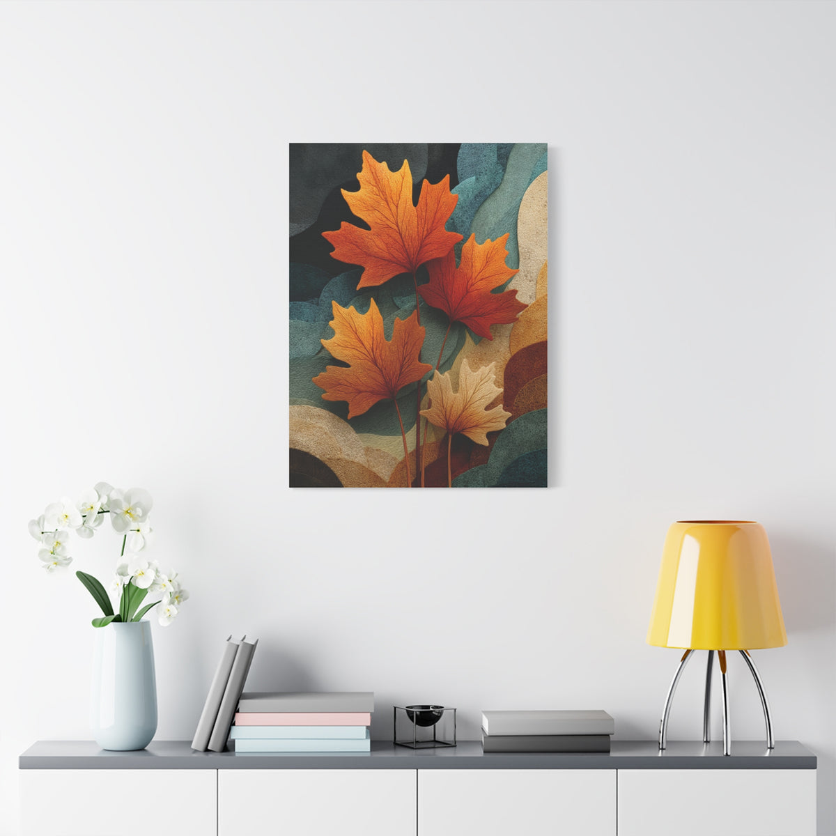Abstract Autumn Maple Leaves Wall Art & Canvas Print