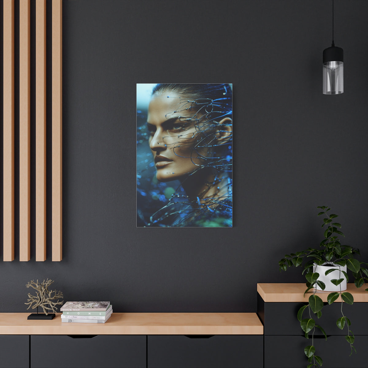 Futuristic Cyberpunk Fashion Portrait Wall Art & Canvas Print