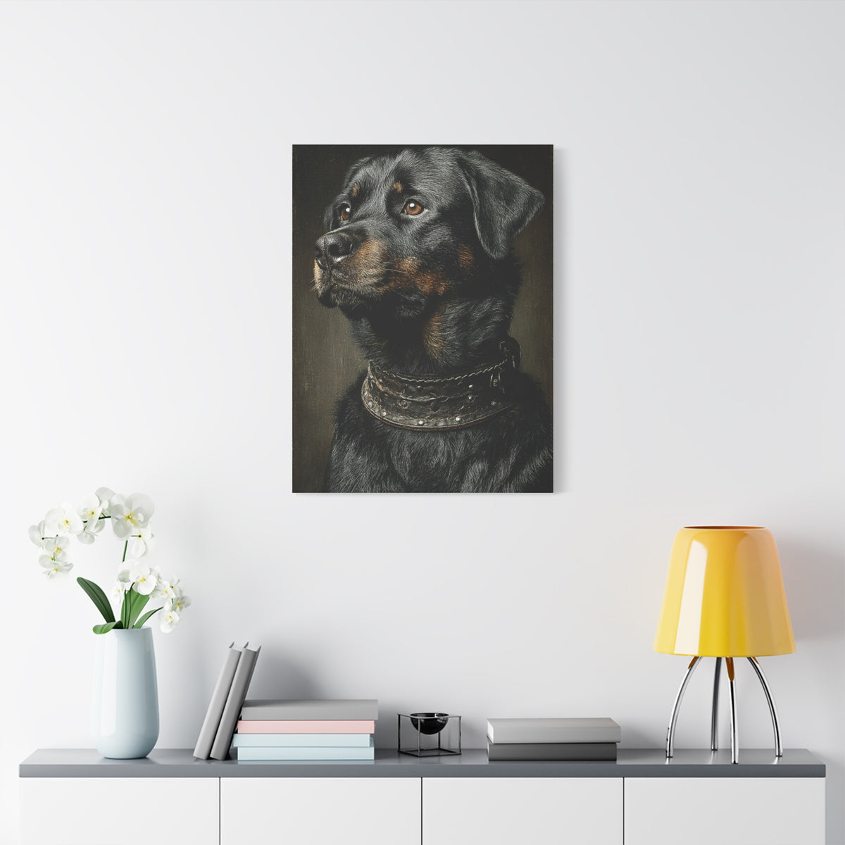Rottweiler Classic Portrait Wall Art & Canvas Print