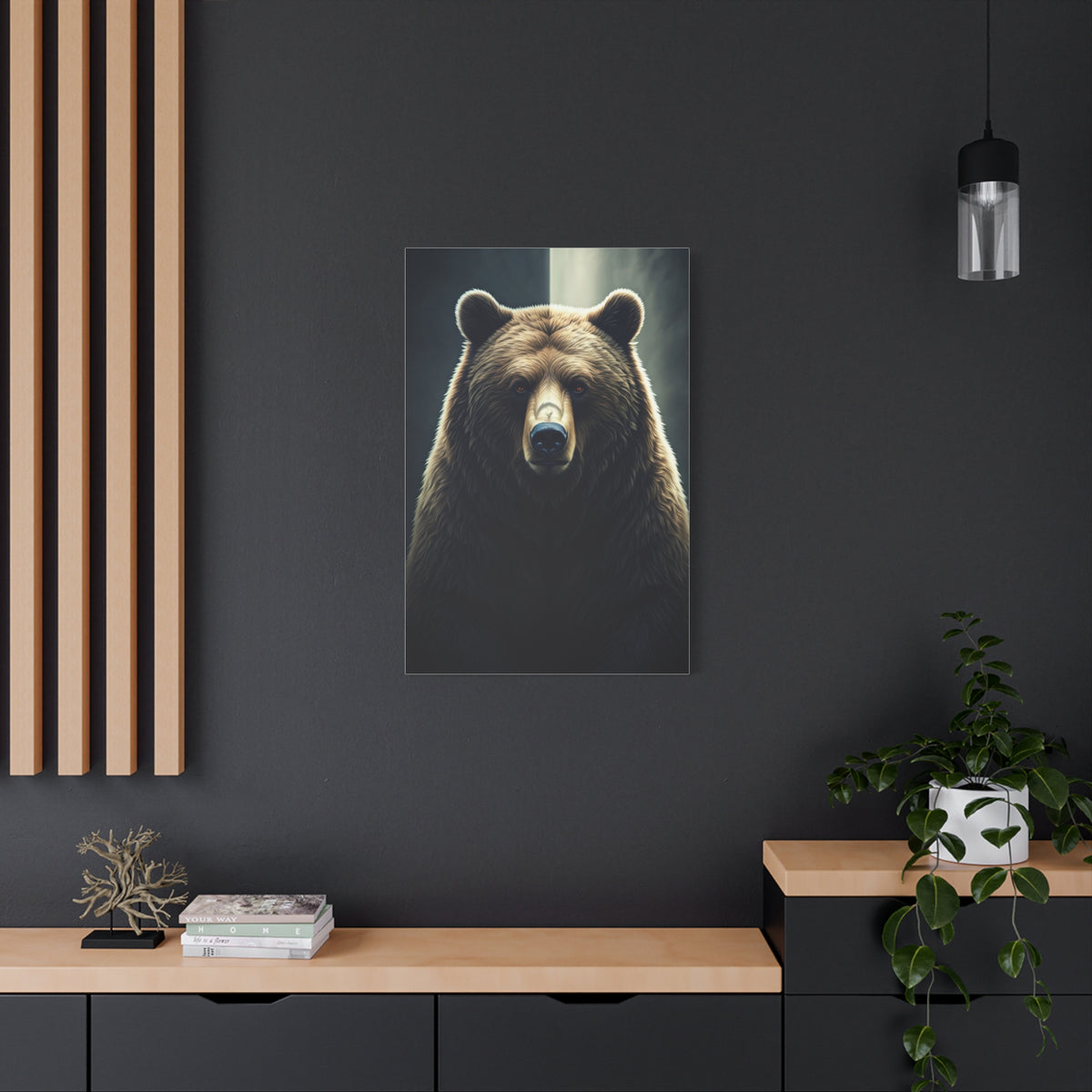 Regal Grizzly Close-Up Portrait Wall Art & Canvas Prints