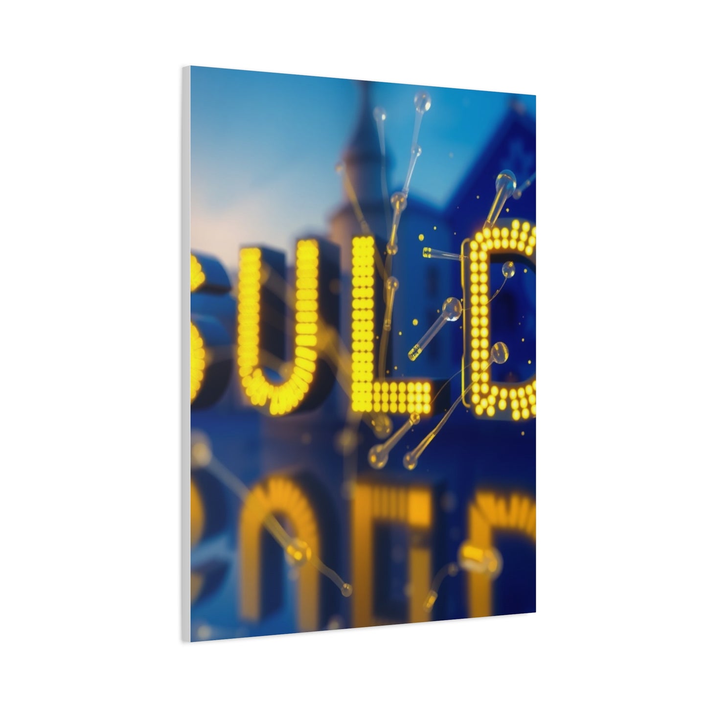 Blue & Yellow Art Luxury Canvas Wall Art & Canvas Print