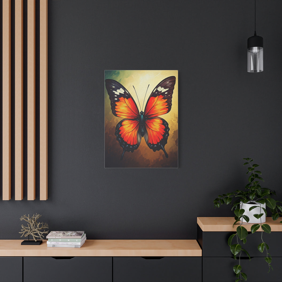 Golden Glow Butterfly Artwork Wall Art & Canvas Prints