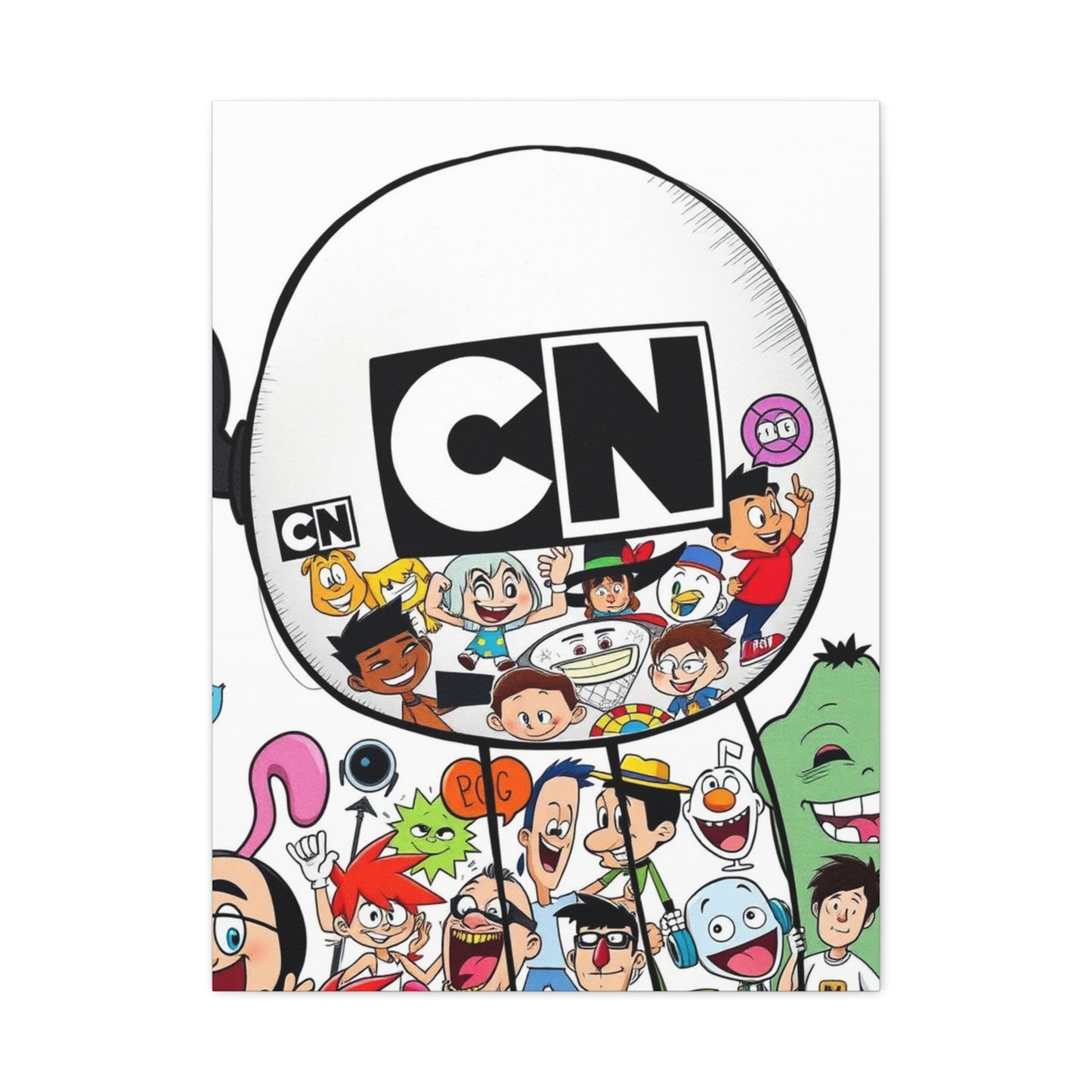 Elegant Cartoon Kaleidoscope Wall Art & Canvas Print