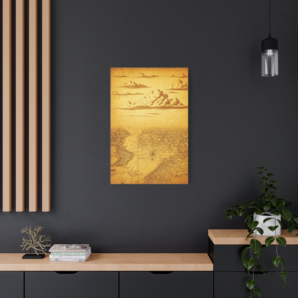 Vintage Compass Journey Map Wall Art & Canvas Prints