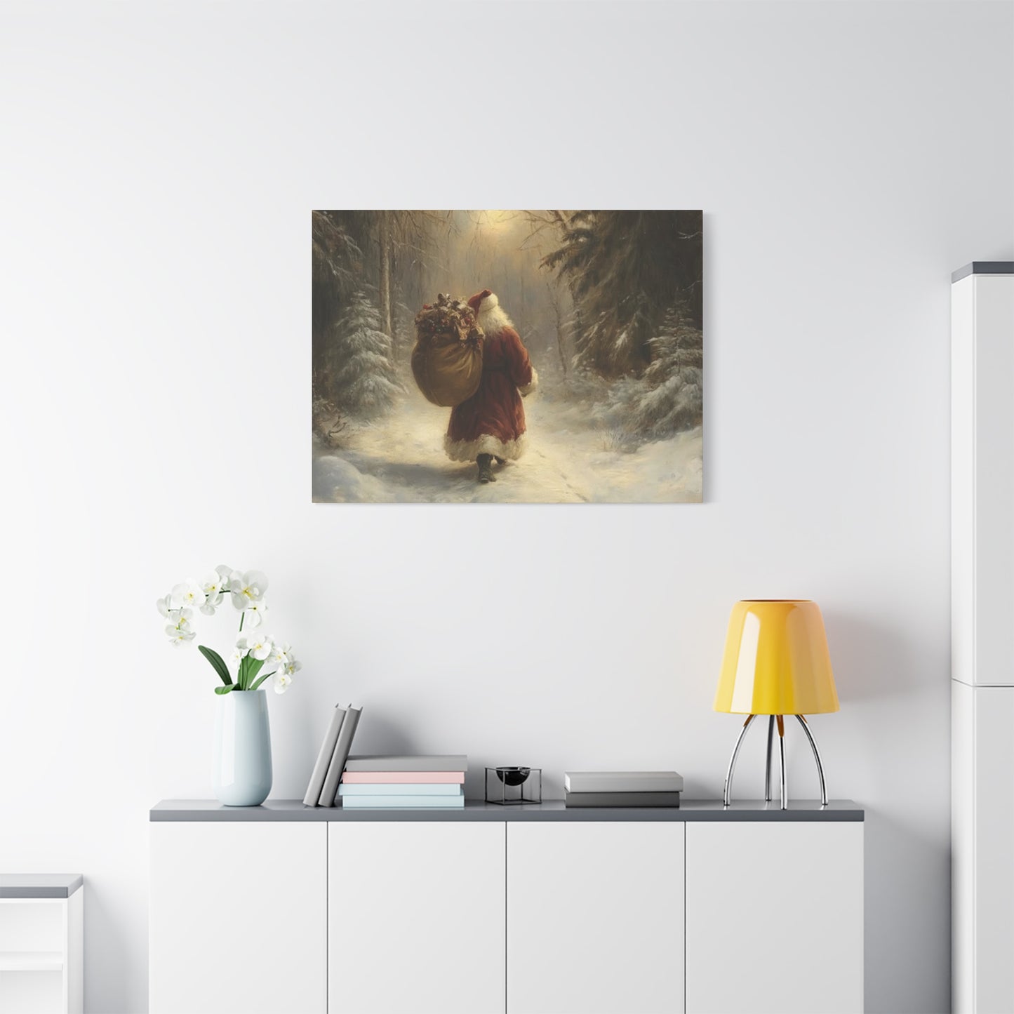 Santa Claus With Gifts Wall Art & Canvas Prints