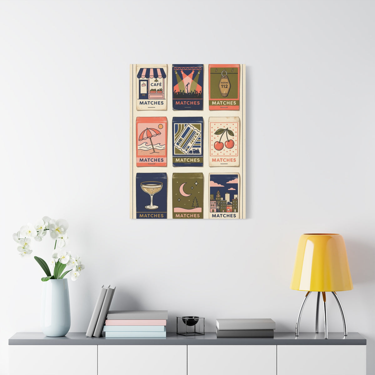 Vintage Matchbox Love Story Collection Wall Art & Canvas Print