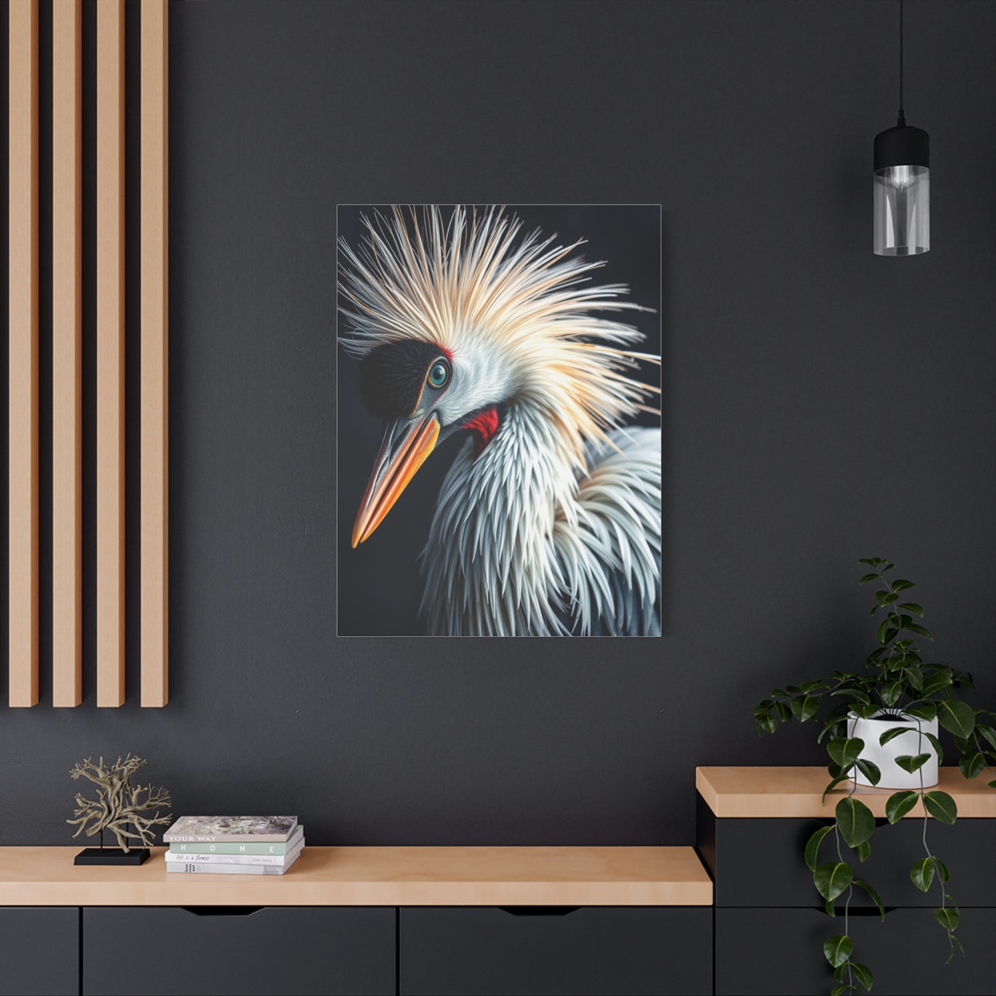 Crane Bird Art Supreme Gallery Wall Art & Canvas Print