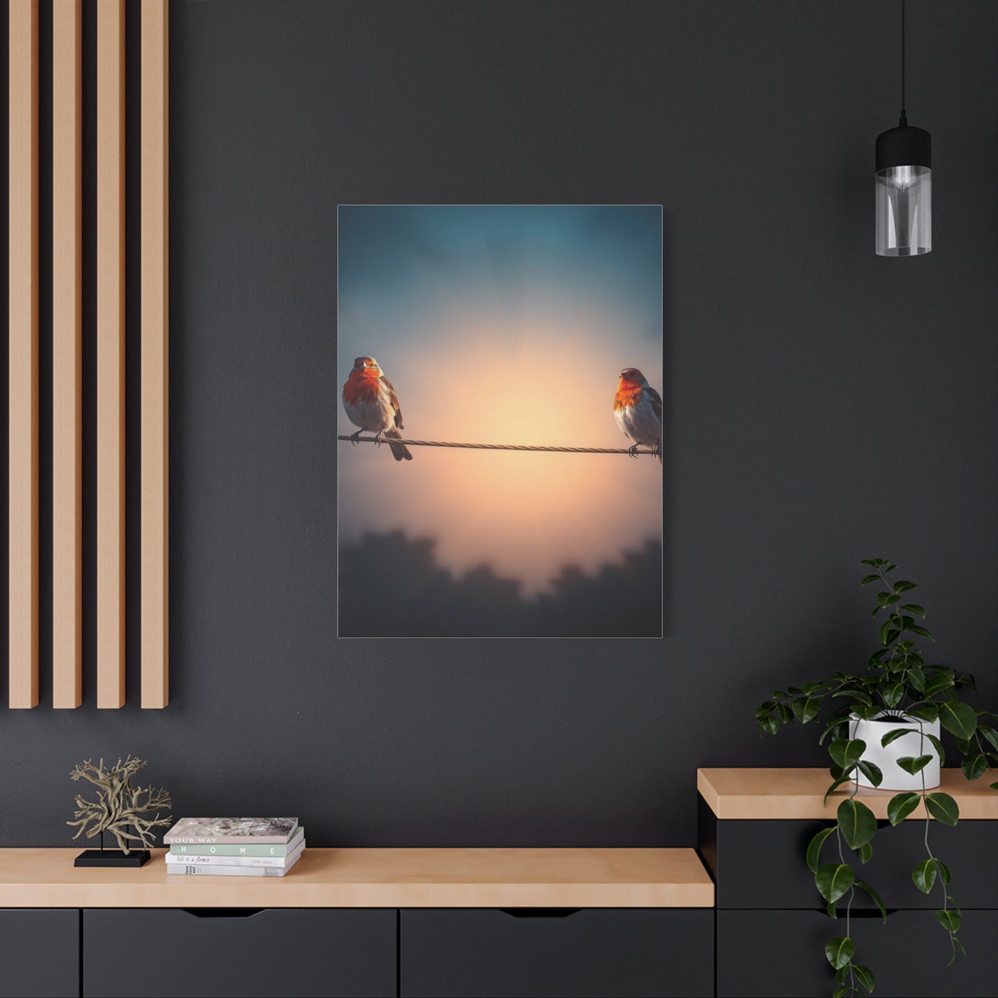 Birds On a Wire Art Luxury Canvas Wall Art & Canvas Print