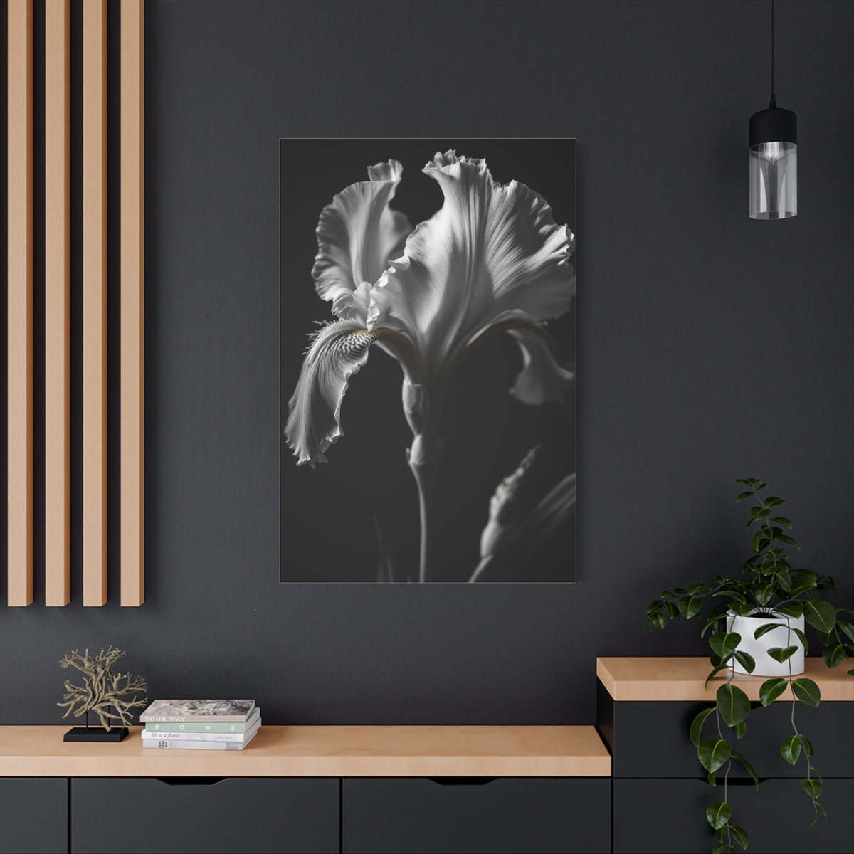 Elegant Iris in Shadowed Light Wall Art & Canvas Prints