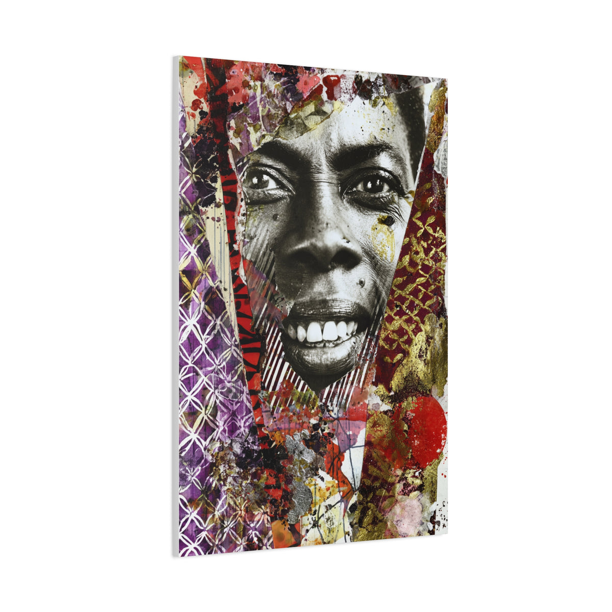 Avant Garde Mixed Media Portrait Collage Wall Art & Canvas Print