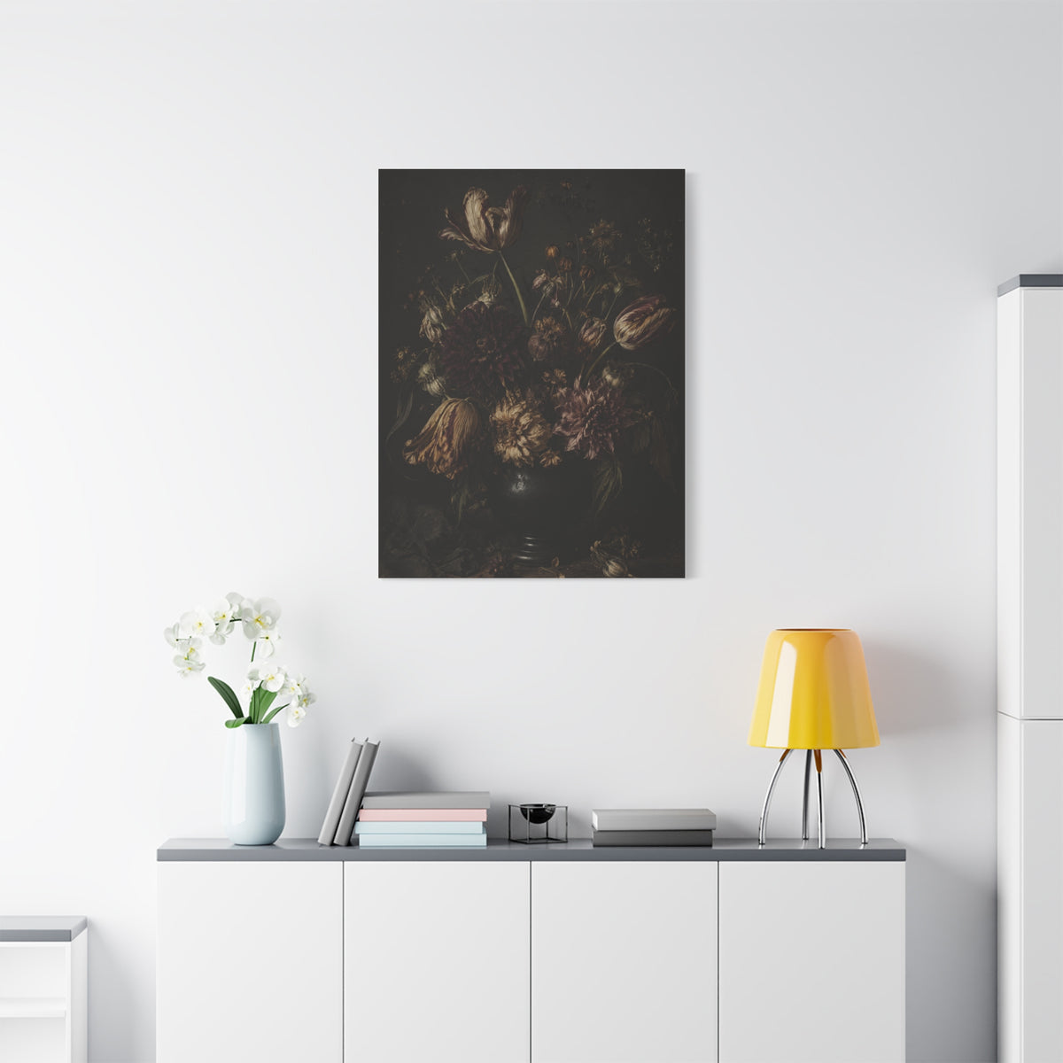 Dark Floral Old Master Still Life Wall Art & Canvas Print