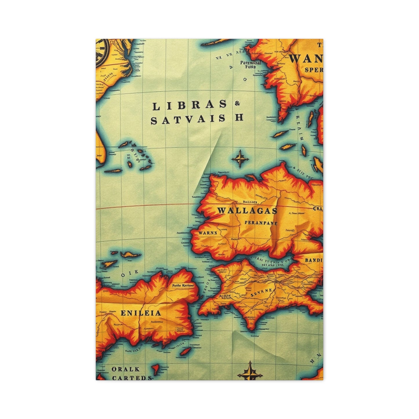 Antique Maps Art Refined Canvas Wall Art & Canvas Print