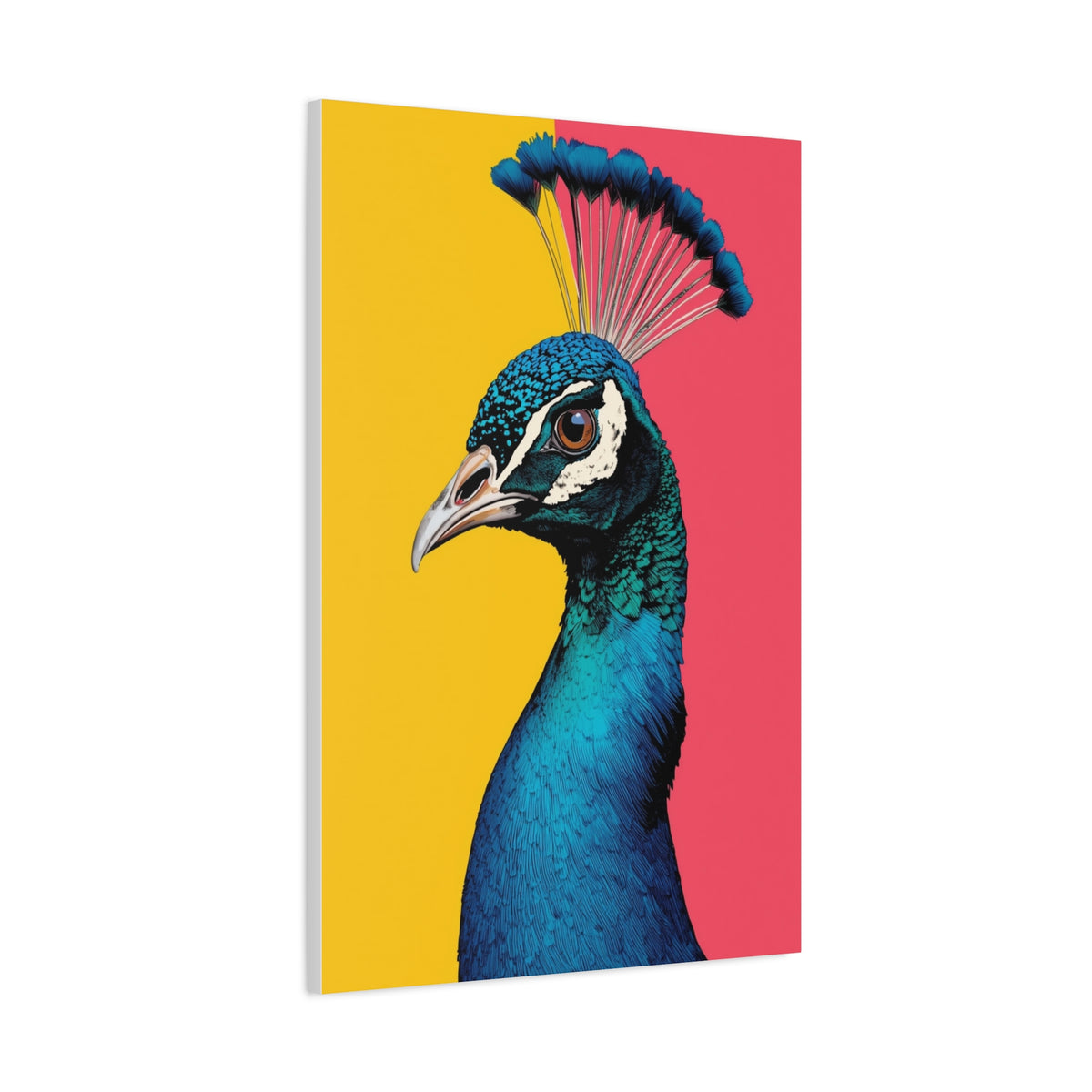 Modern Pop Peacock Profile Wall Art & Canvas Print
