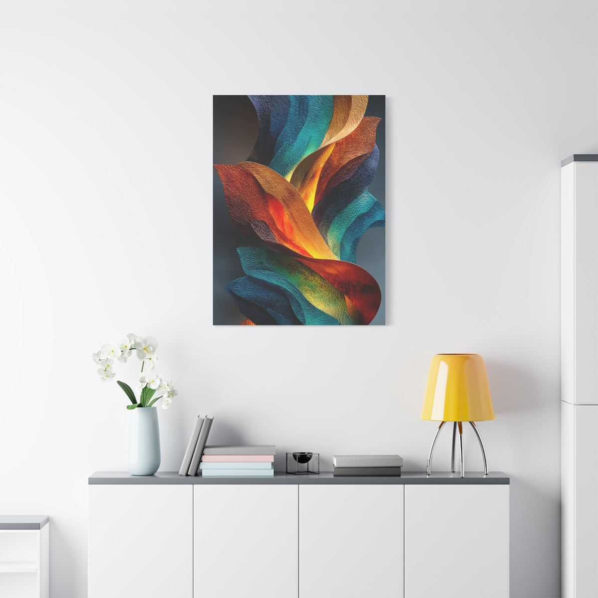 Textured Abstract Lava-Flow Ribbons Wall Art & Canvas Print