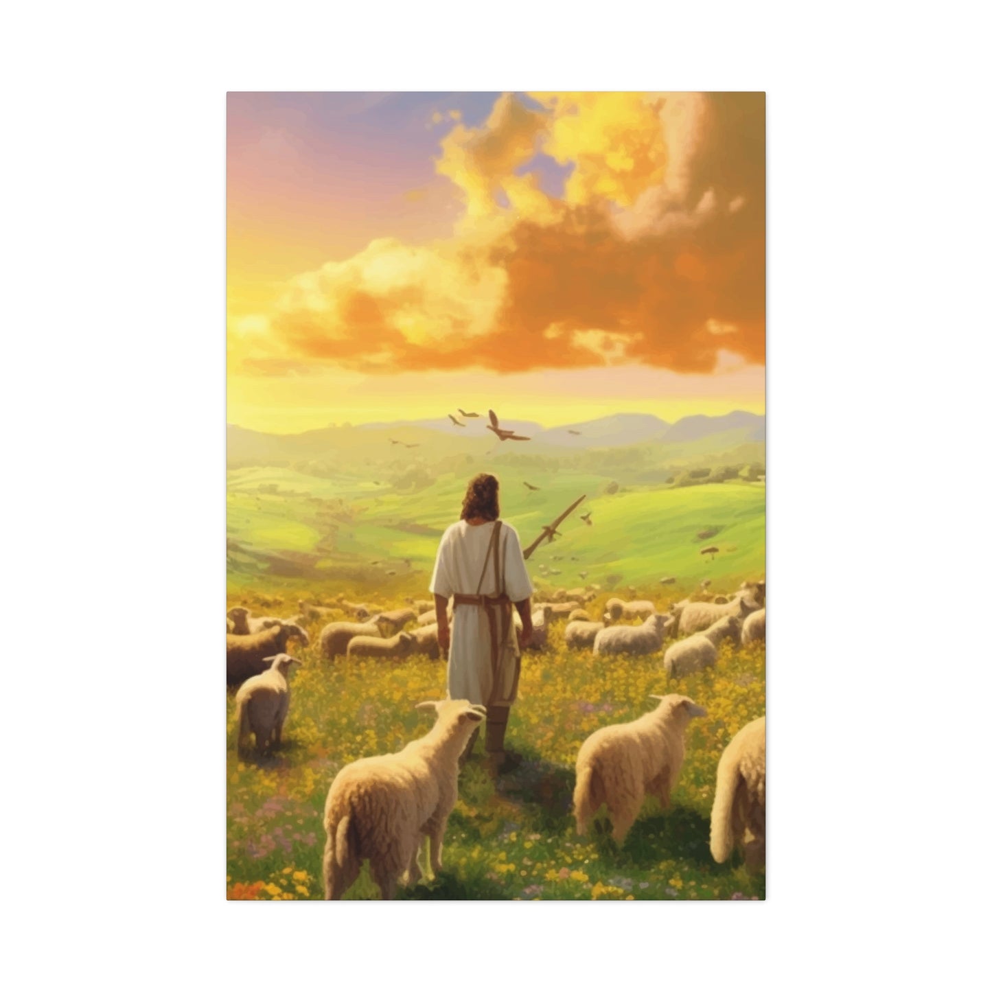 Jesus In Field Wall Art & Canvas Prints