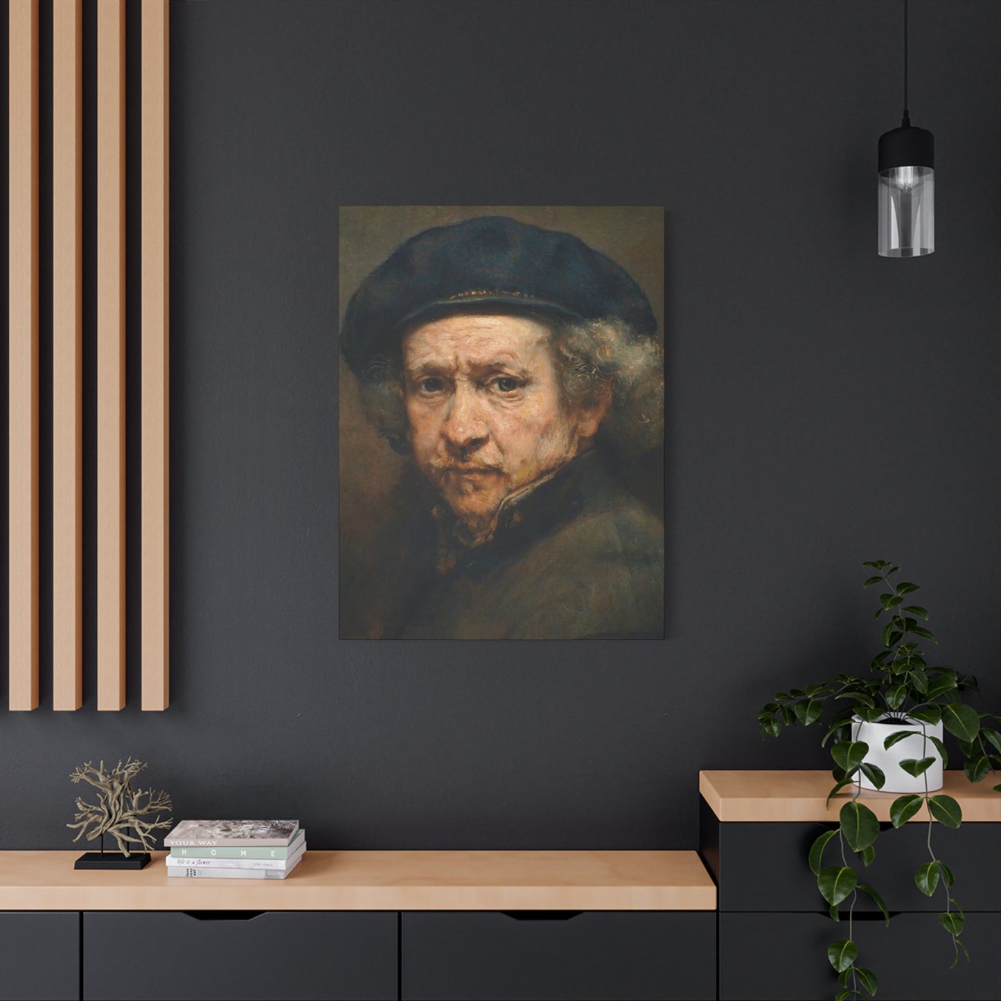 Rembrandt by himself Portrait Wall Art & Canvas Prints