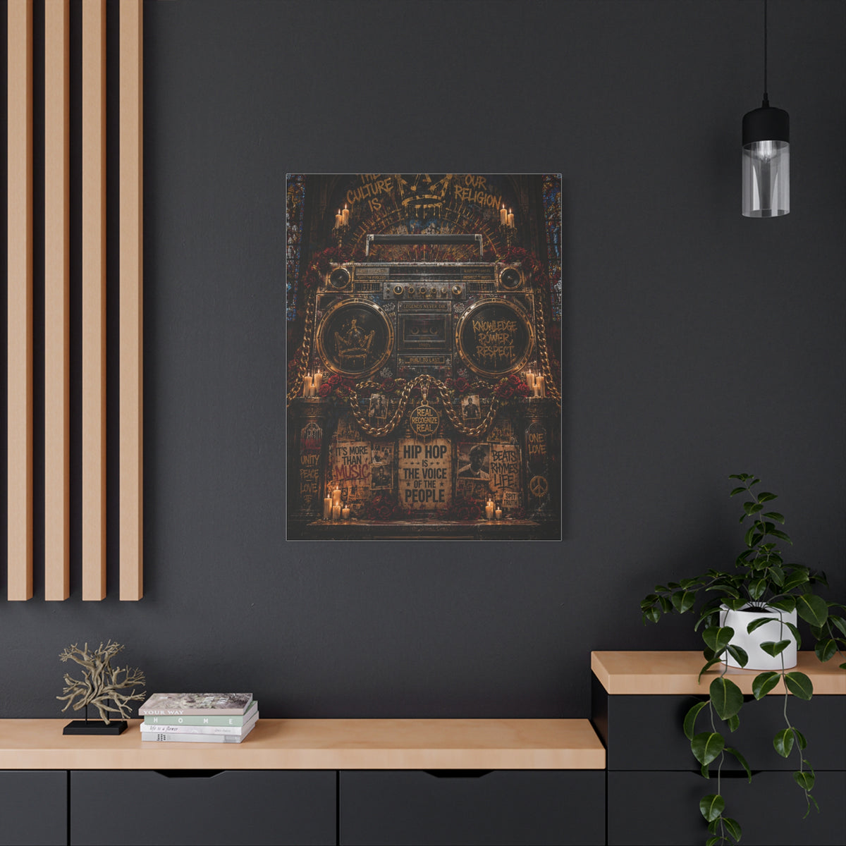Hip Hop Cathedral Boombox Street Wall Art & Canvas Print