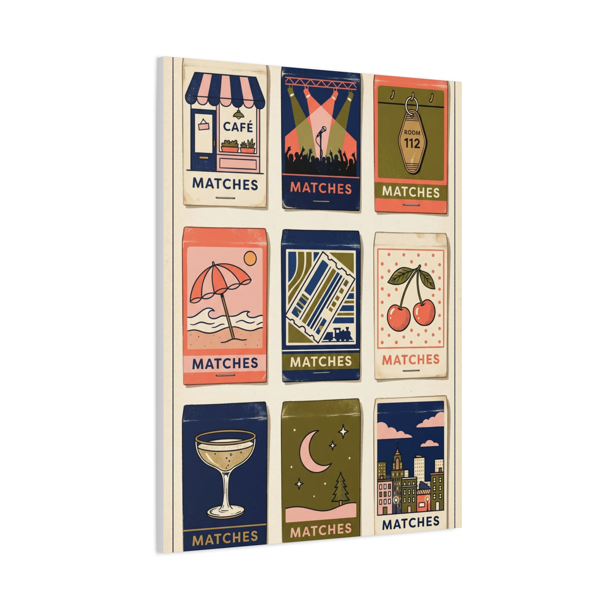 Vintage Matchbox Love Story Collection Wall Art & Canvas Print