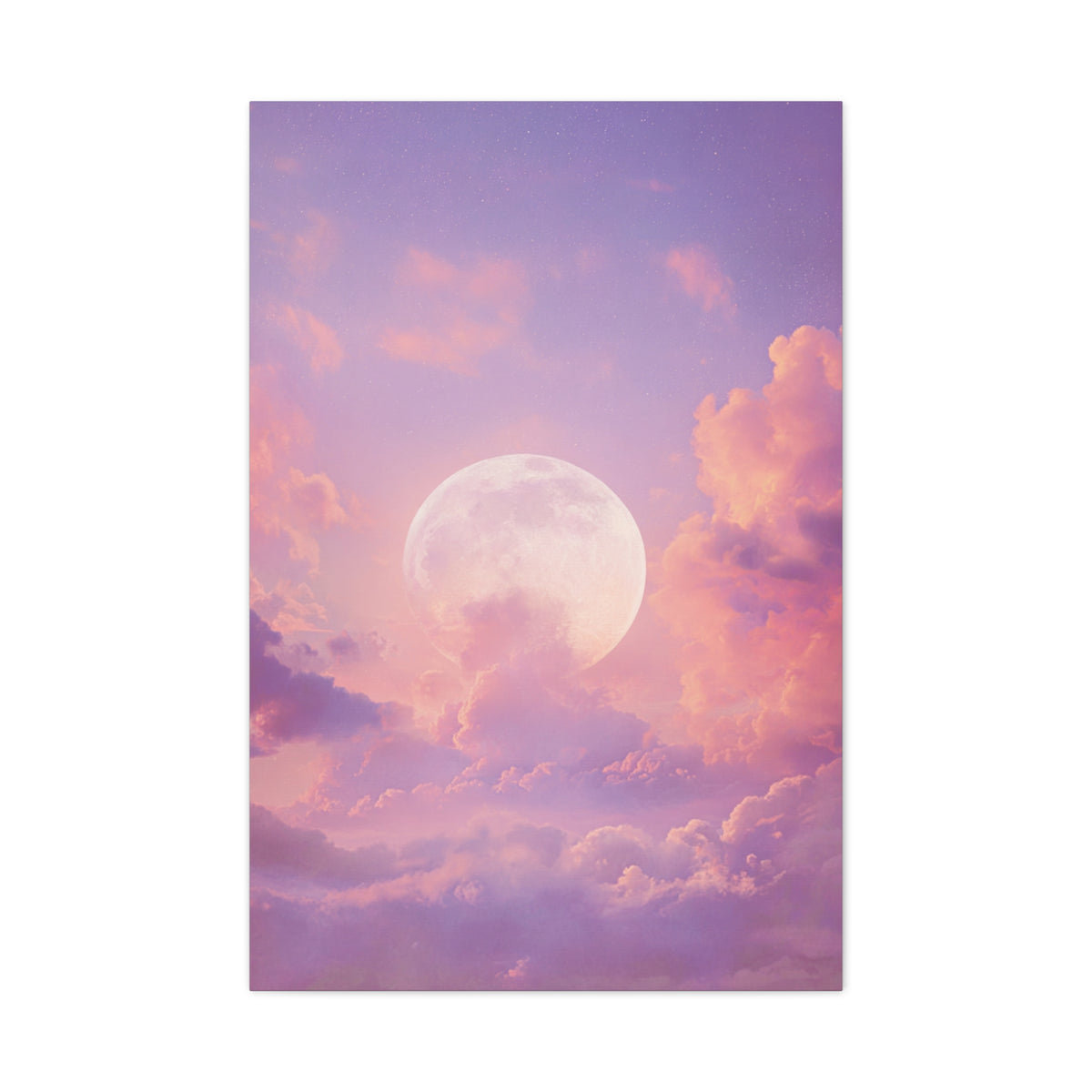 Dreamy Celestial Moon Clouds Wall Art & Canvas Print