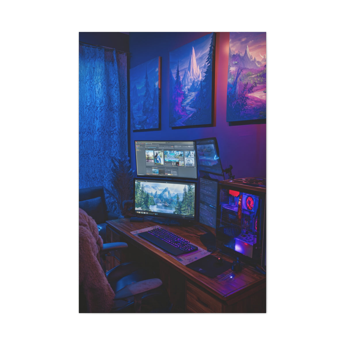 Immersive Gaming Setup Wall Art & Canvas Print