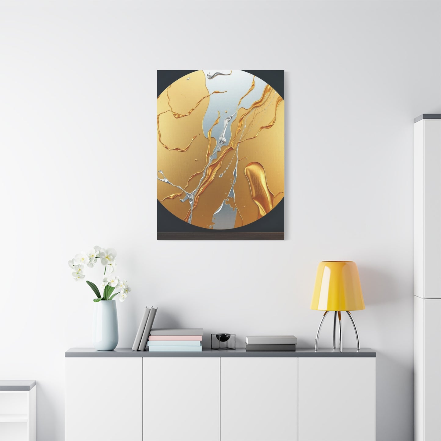 Supreme Art Collection Gold & Silver Canvas Wall Art & Canvas Print