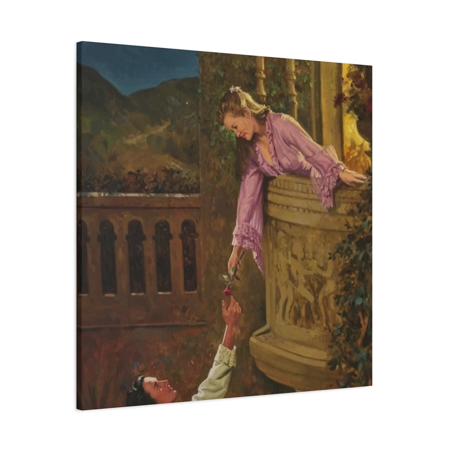 Lover Giving Rose Wall Art & Canvas Prints