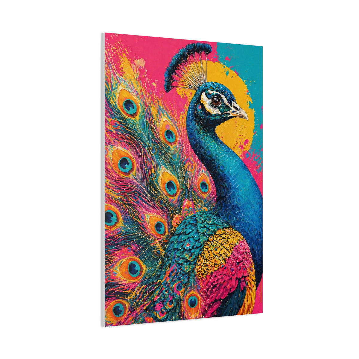 Vibrant Pop Art Peacock Statement Wall Art & Canvas Print
