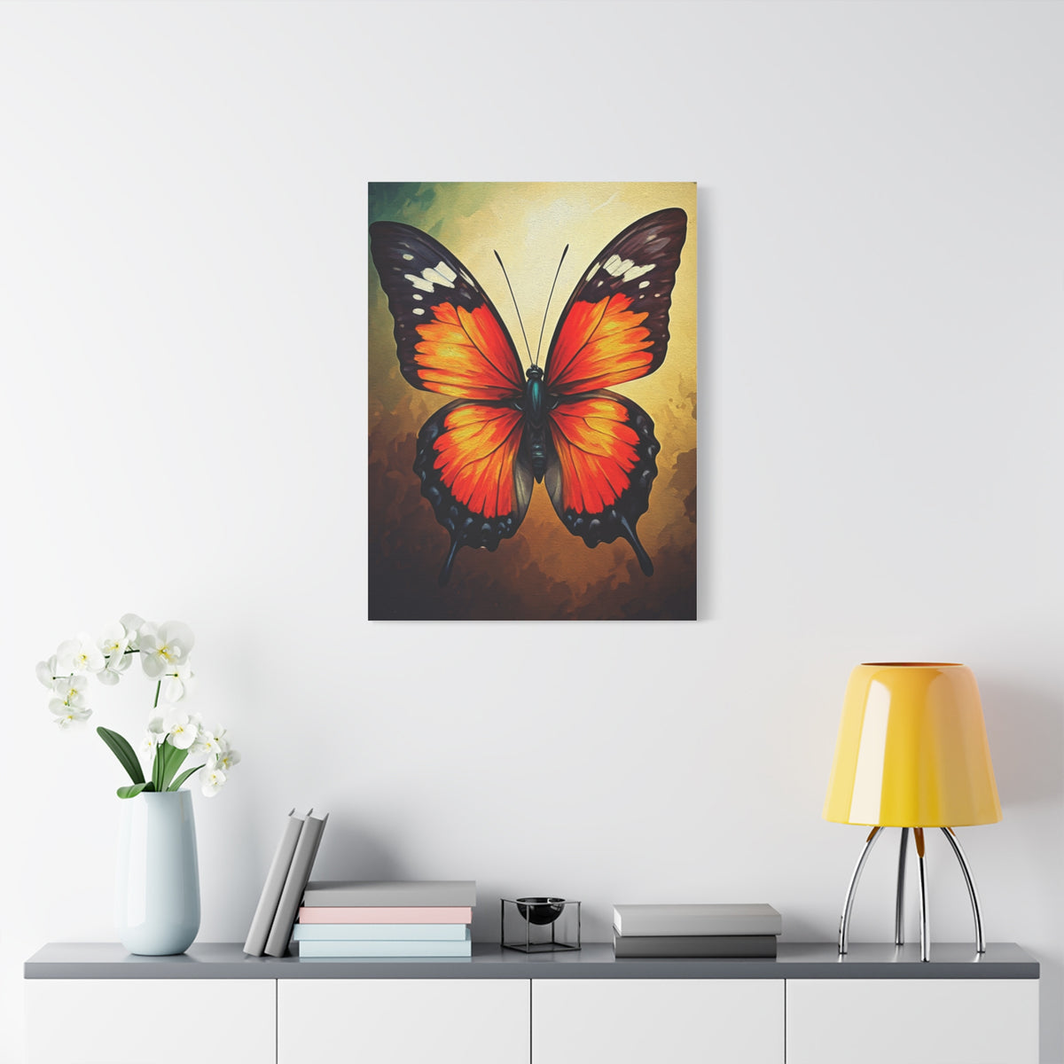 Golden Glow Butterfly Artwork Wall Art & Canvas Prints