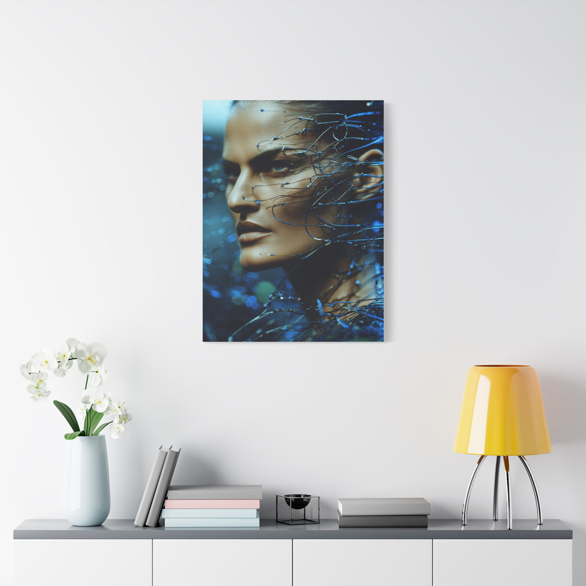 Futuristic Cyberpunk Fashion Portrait Wall Art & Canvas Print