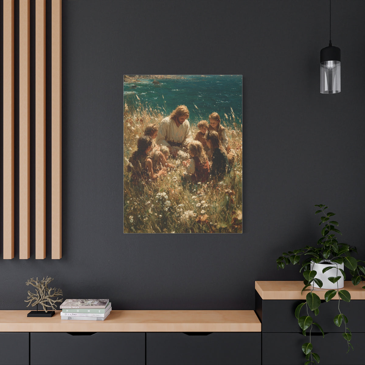 Jesus with Children Gentle Teaching Wall Art & Canvas Print