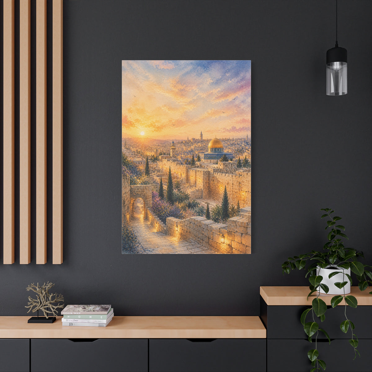 Jerusalem Golden Sunset Wall Art & Canvas Print