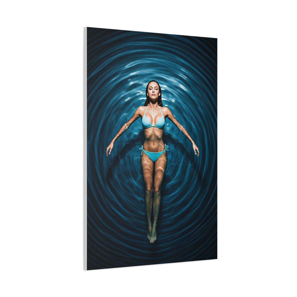 Floating Serenity in Deep Blue Pool Wall Art & Canvas Prints