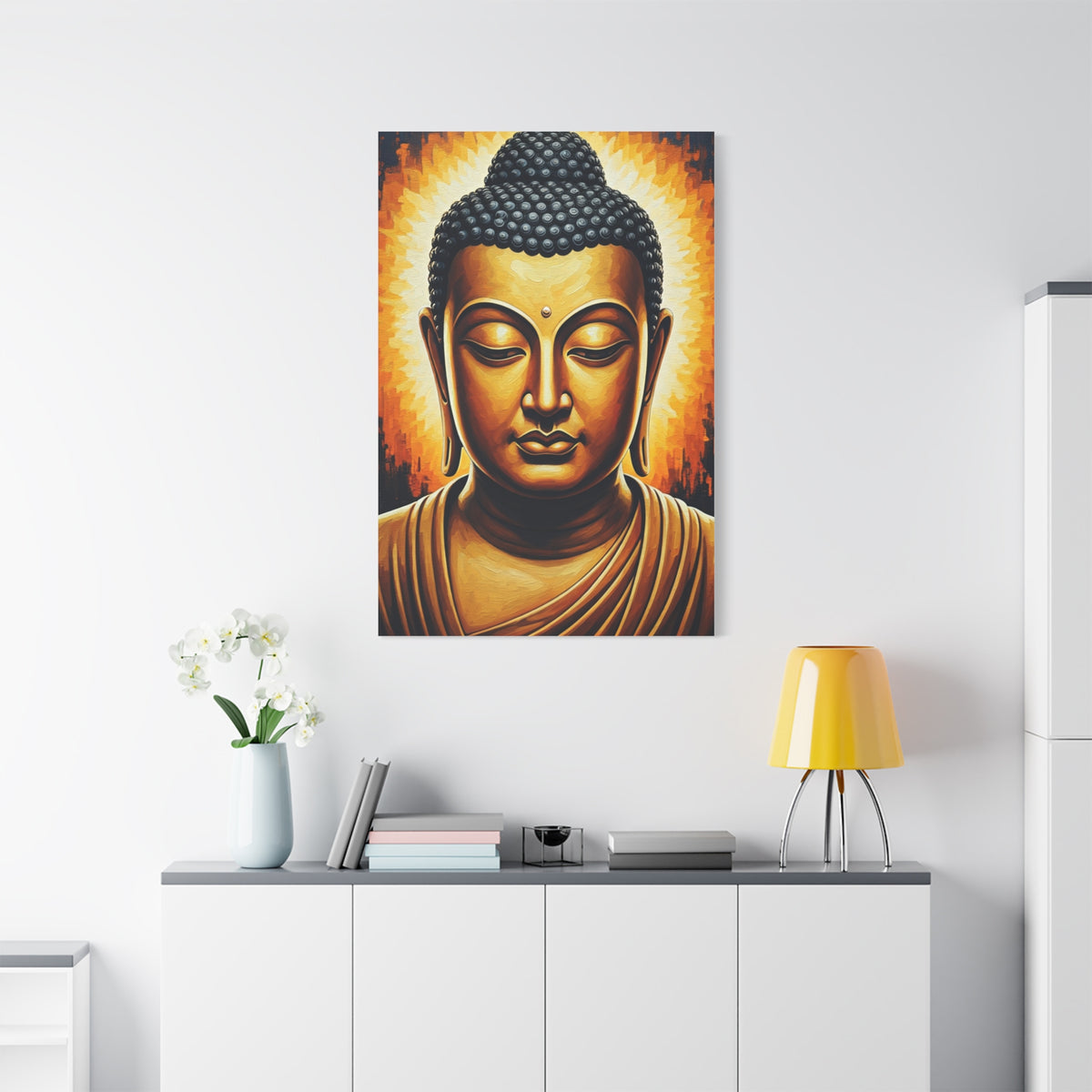 Golden Serenity Buddha Wall Art & Canvas Prints