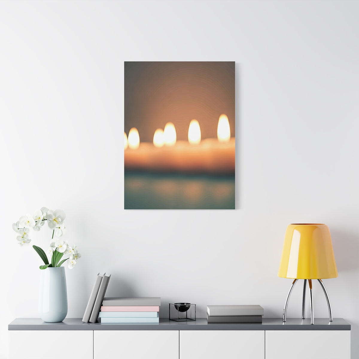 Warm Candlelight Glow Minimal Art Wall Art & Canvas Prints