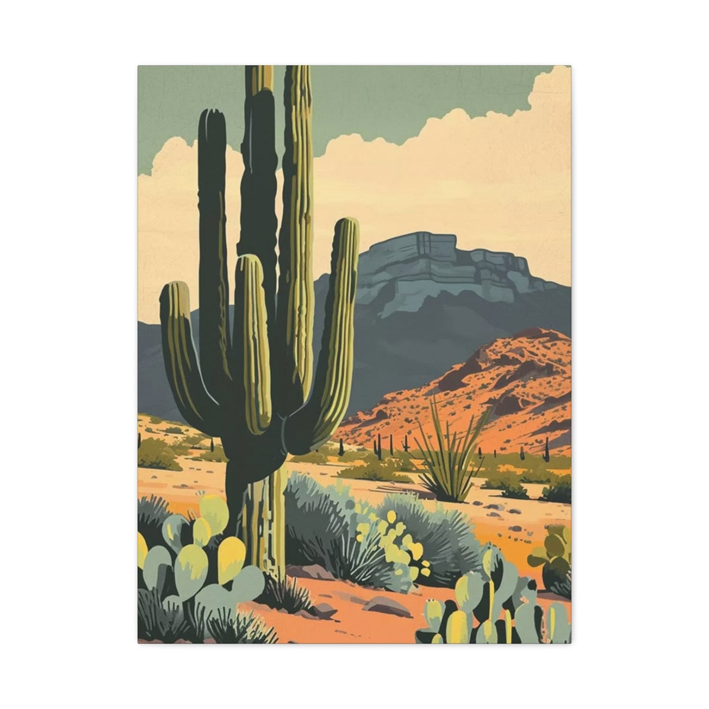 Abstract Cactus Arizona Desert Wall Art & Canvas Prints