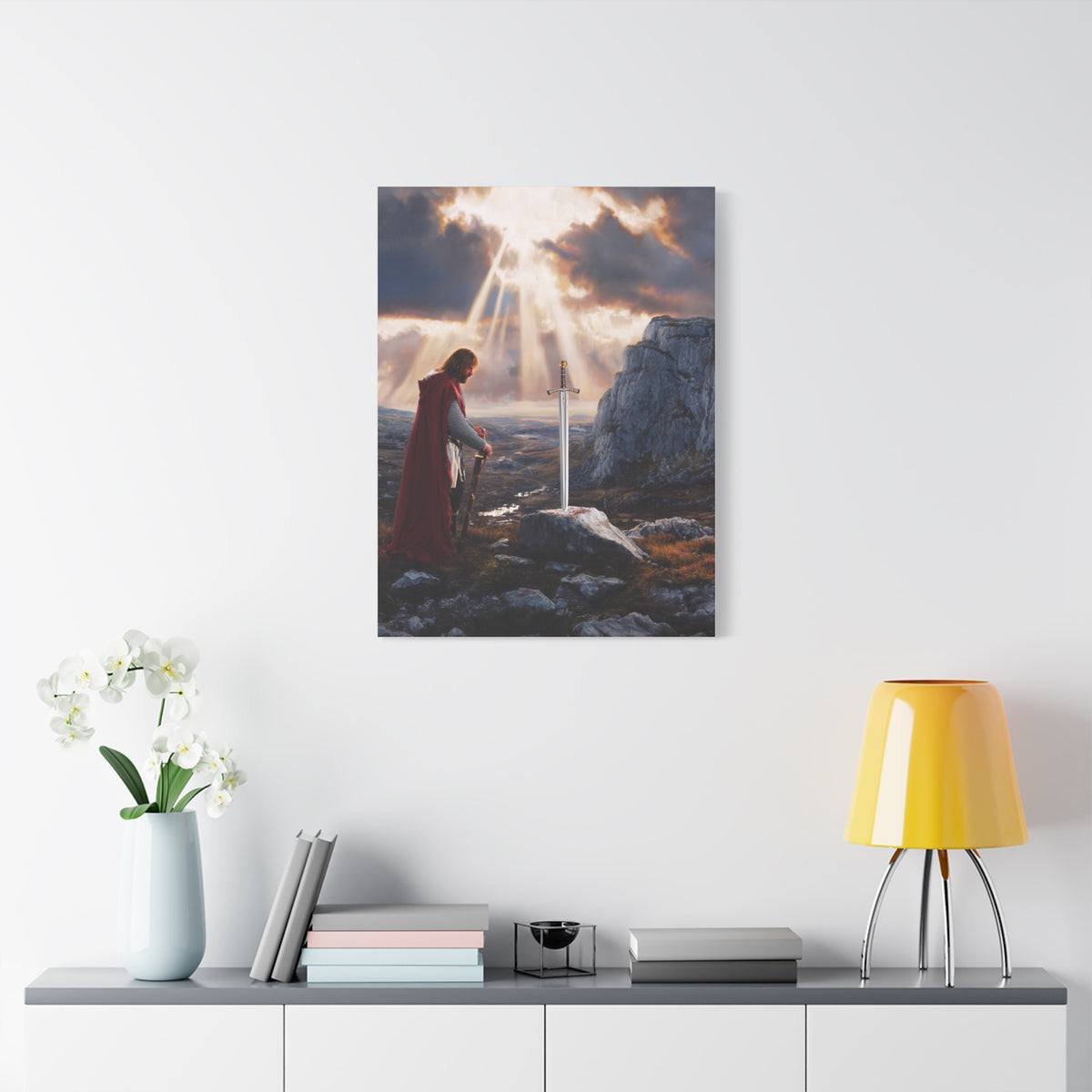 King Arthur and the Sword Excalibur Sacred Moment Wall Art & Canvas Print