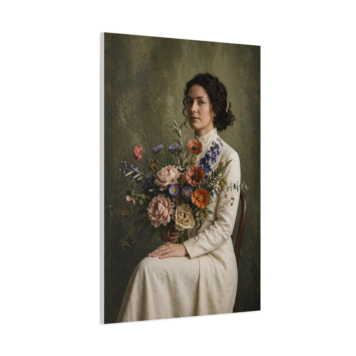 Timeless Floral Portrait Study Wall Art & Canvas Print