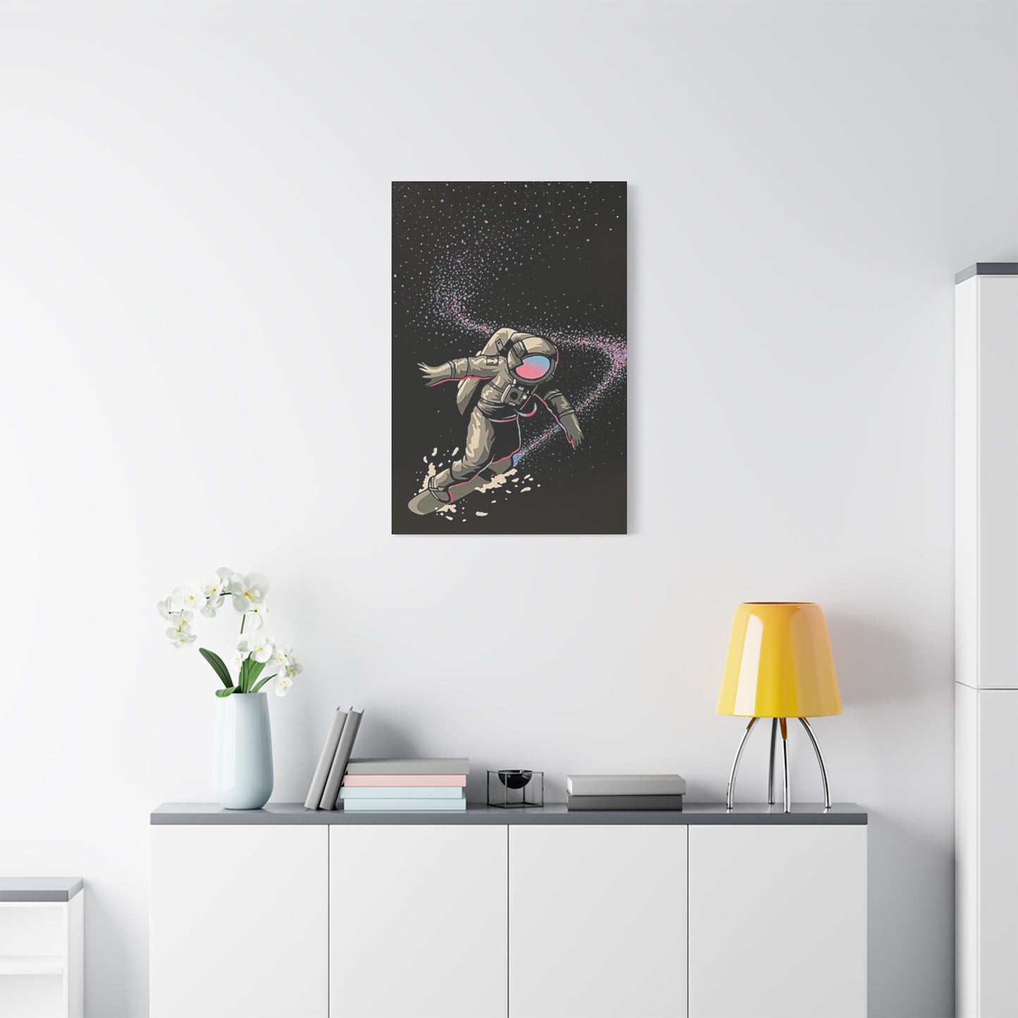 Astronaut Surfing In Space Wall Art & Canvas Prints