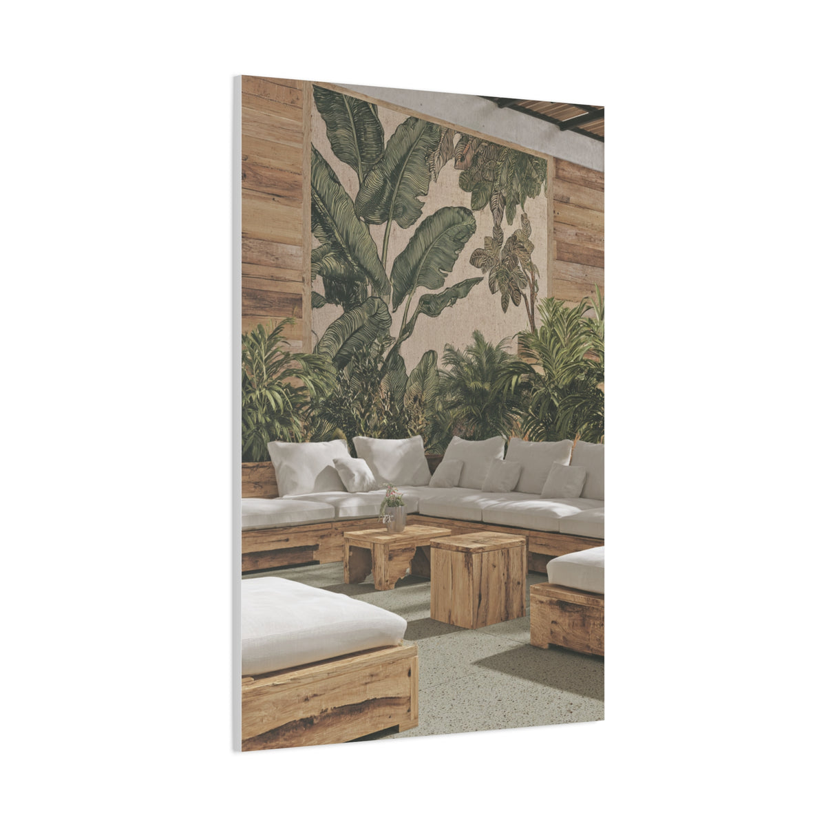 Tropical Flora and Fauna Resort Restaurant Wall Art & Canvas Print