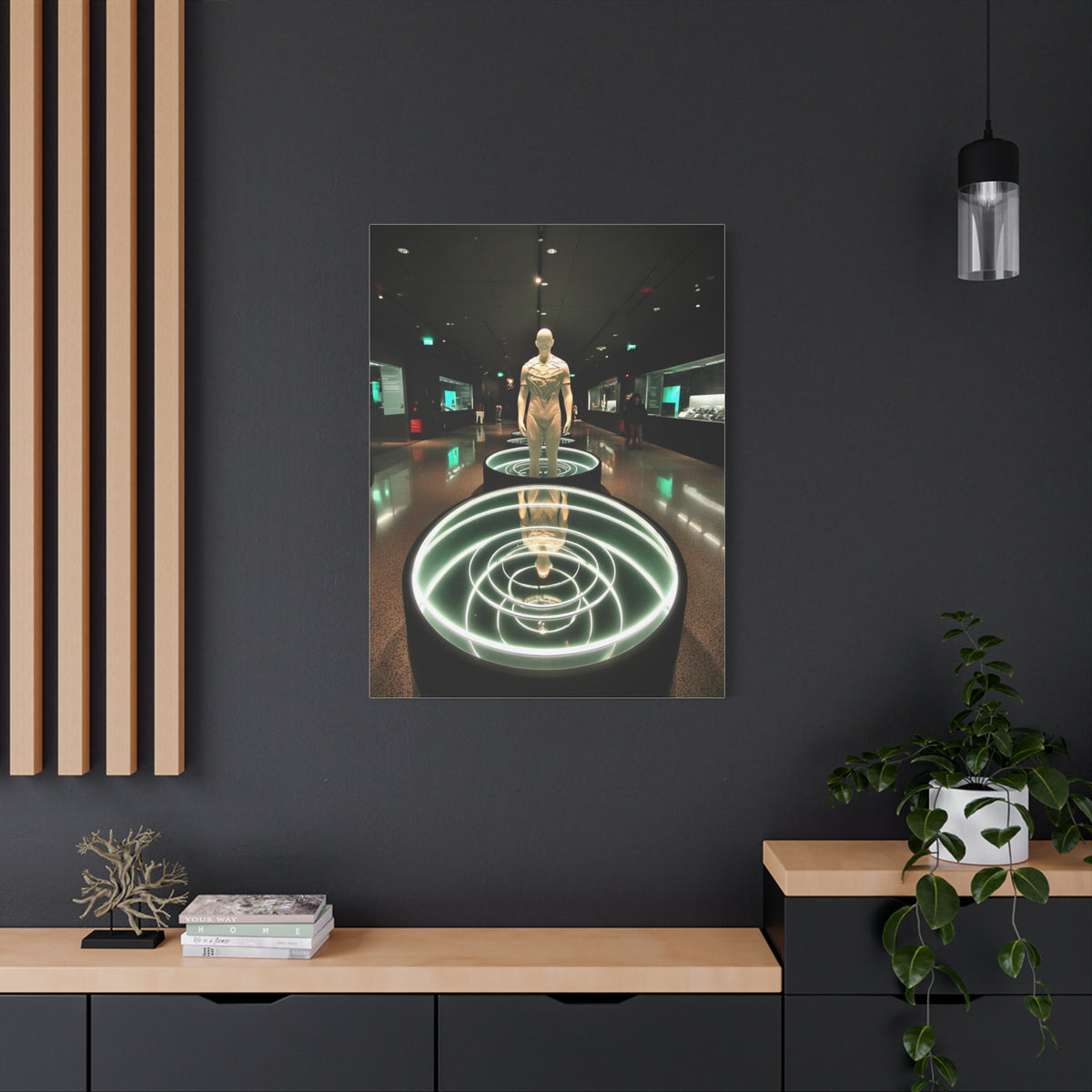 Cosmic Core Human Sculpture Wall Art & Canvas Print