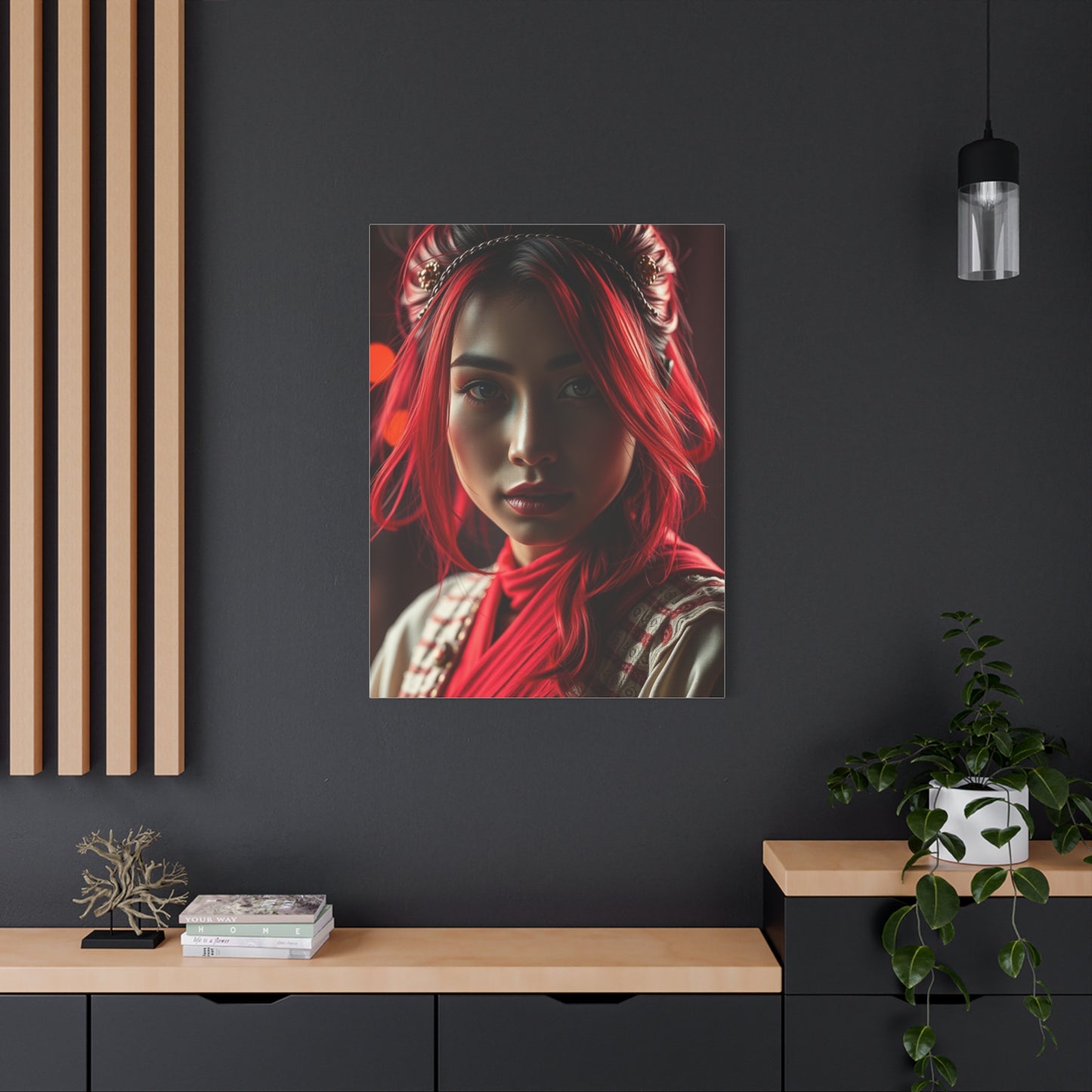 Vermilion Symphony Canvas Wall Art & Canvas Print