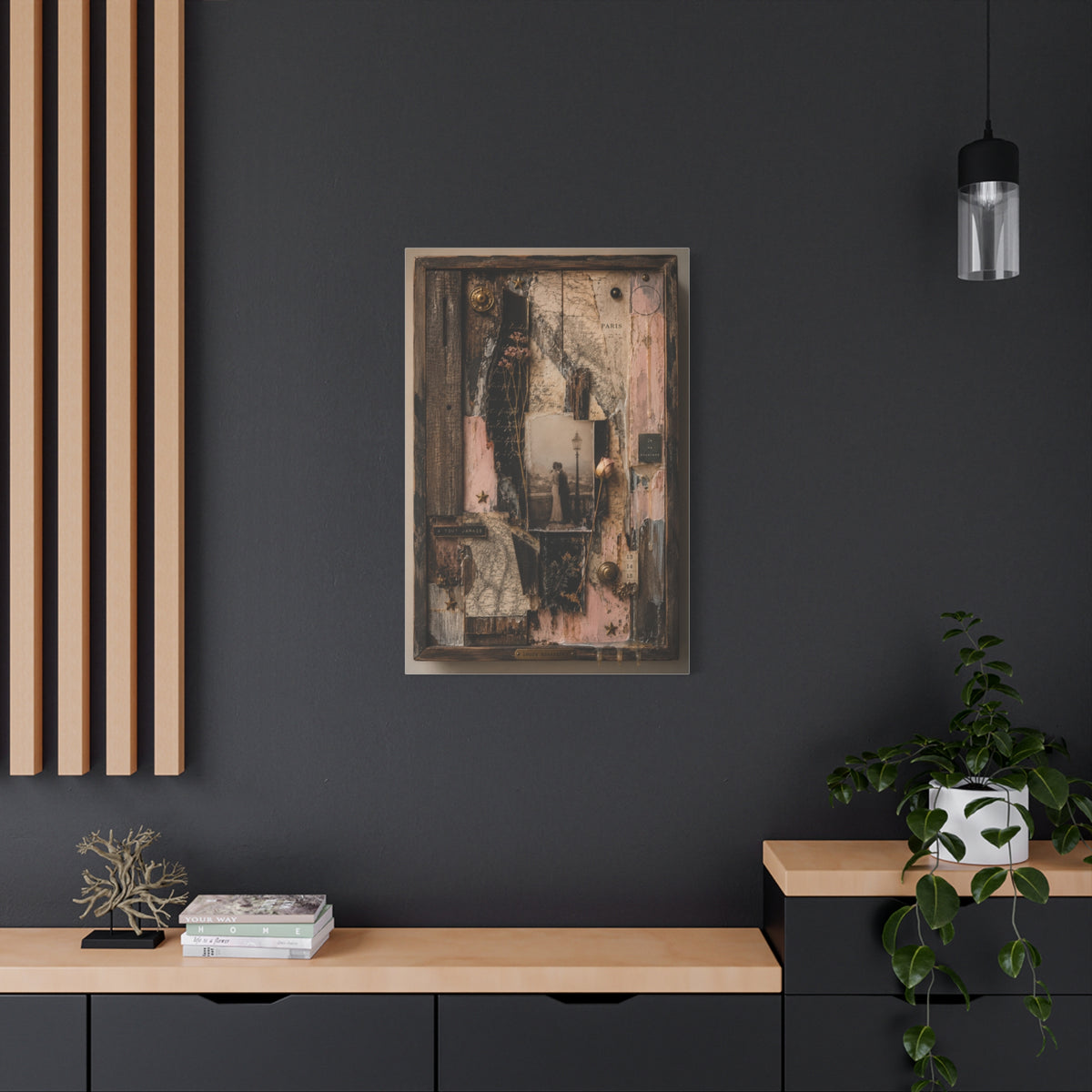 Vintage Love Story Collage Keepsake Wall Art & Canvas Print