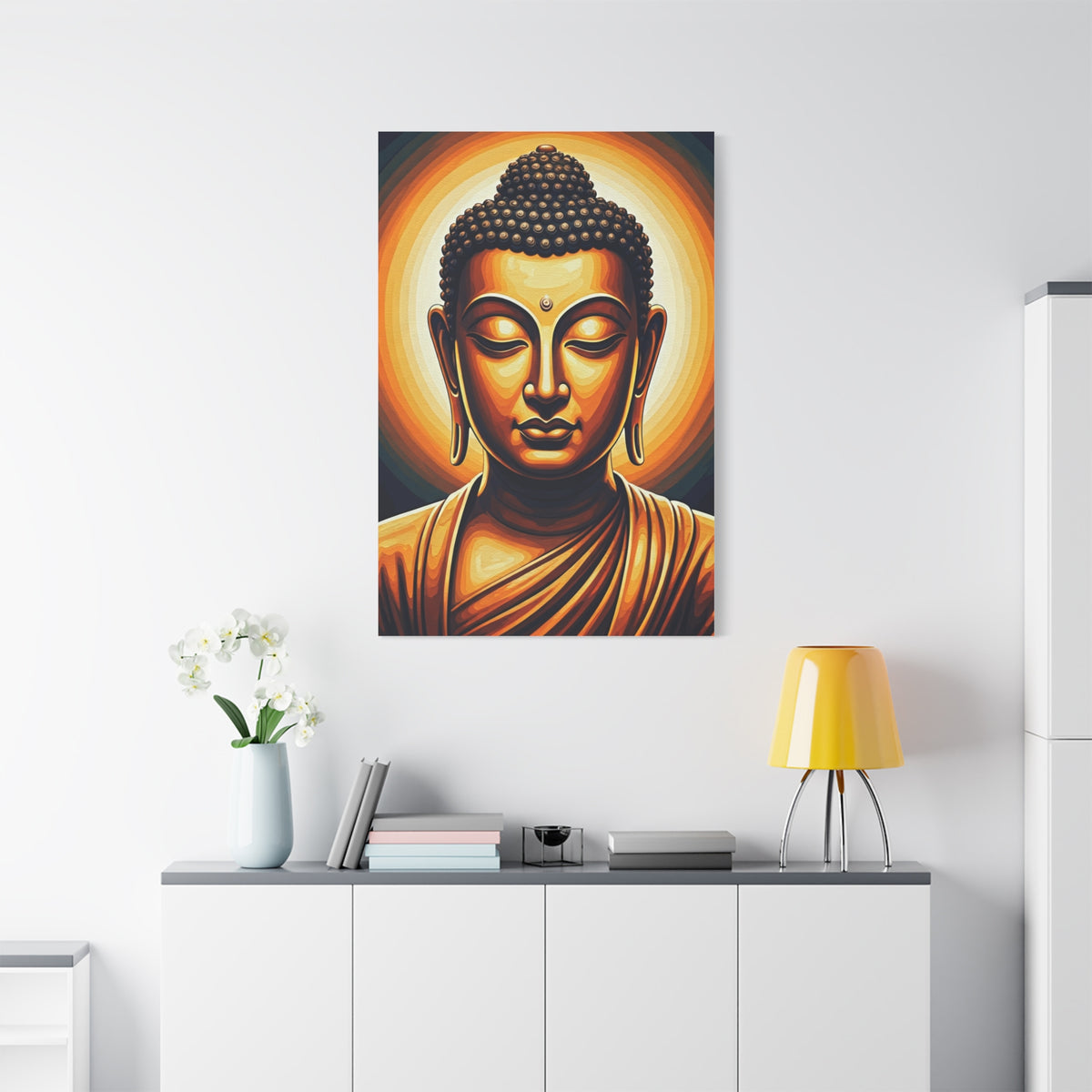 Celestial Harmony Buddha Portrait Wall Art & Canvas Prints