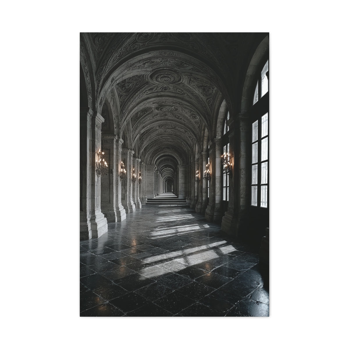 Grand Architectural Corridor Wall Art & Canvas Print