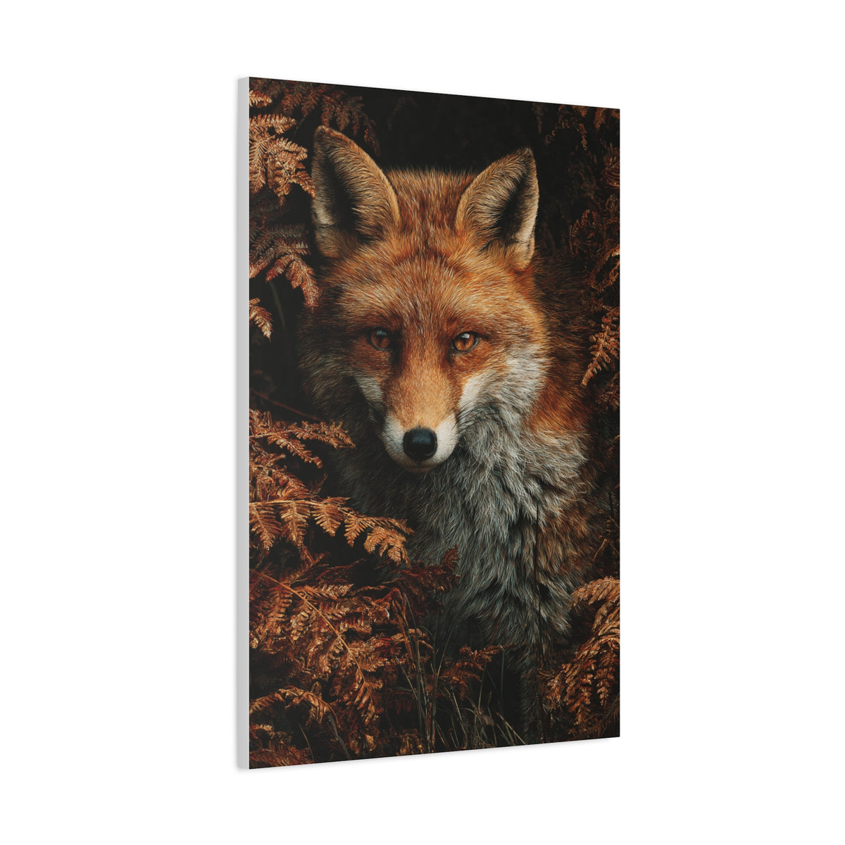 Autumn Woodland Fox Portrait Wall Art & Canvas Print