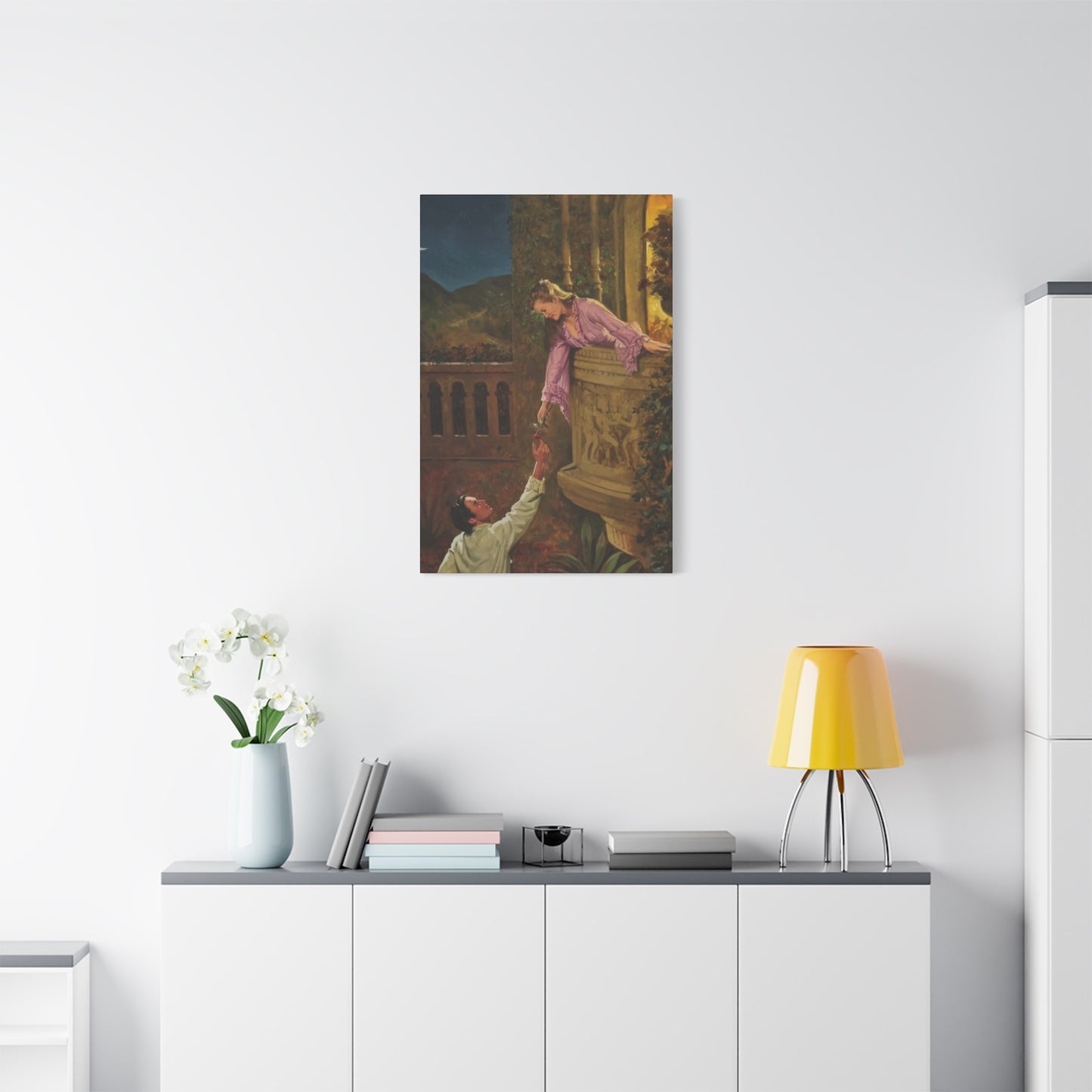 Lover Giving Rose Wall Art & Canvas Prints