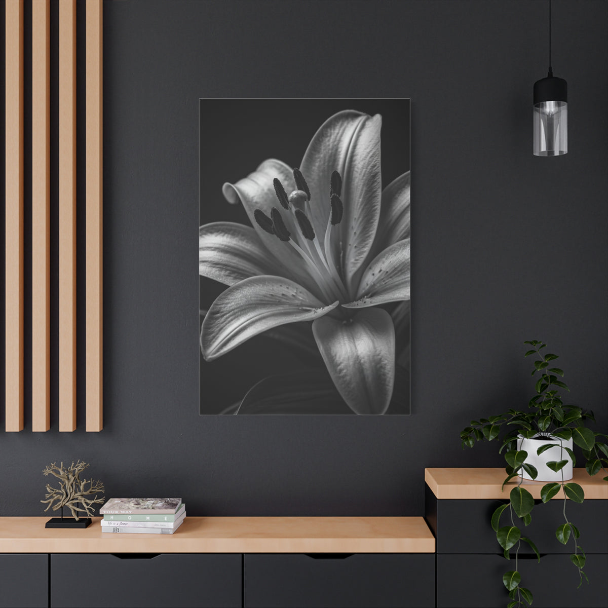 Lavender Silhouette in Low Light Wall Art & Canvas Prints